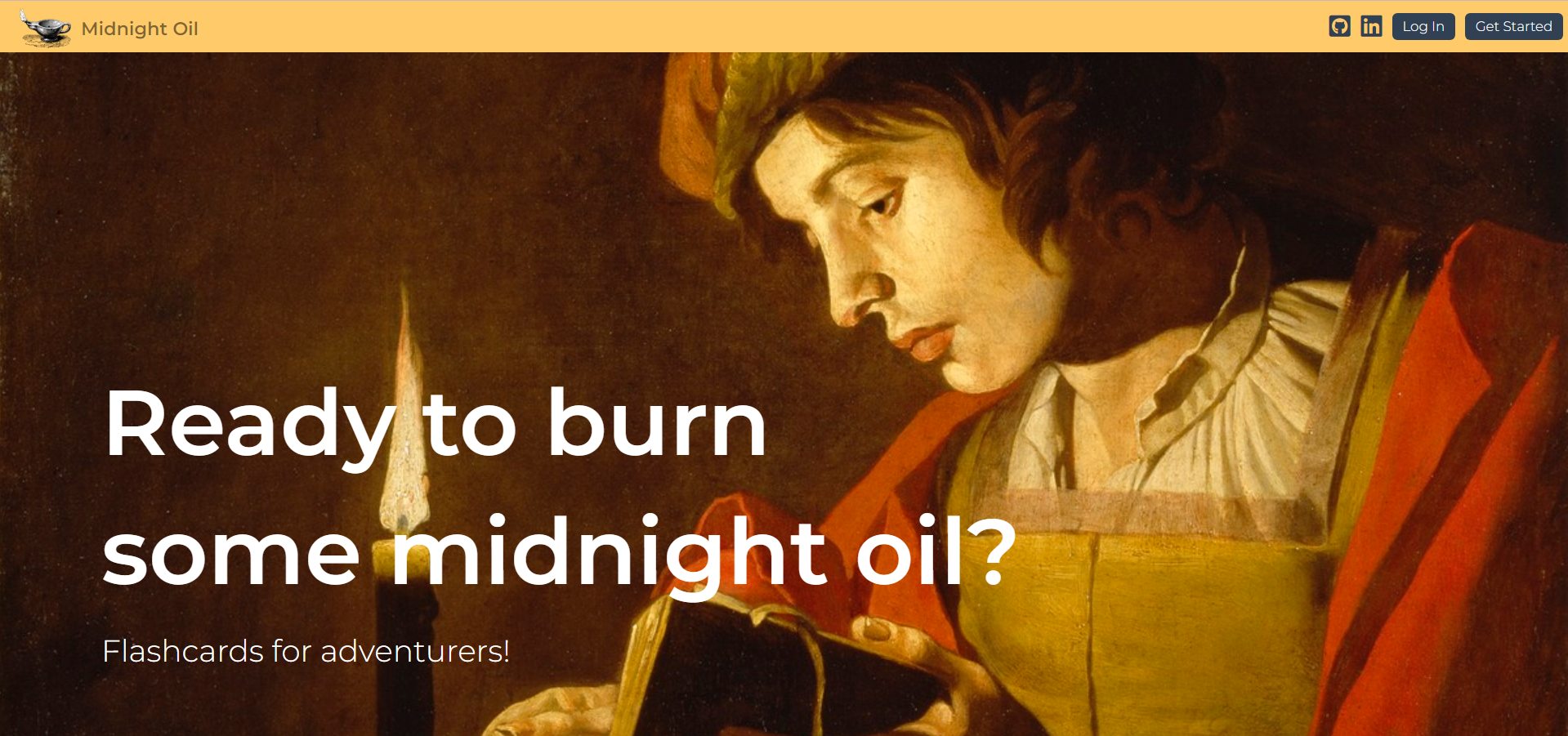 Midnight oil landing page